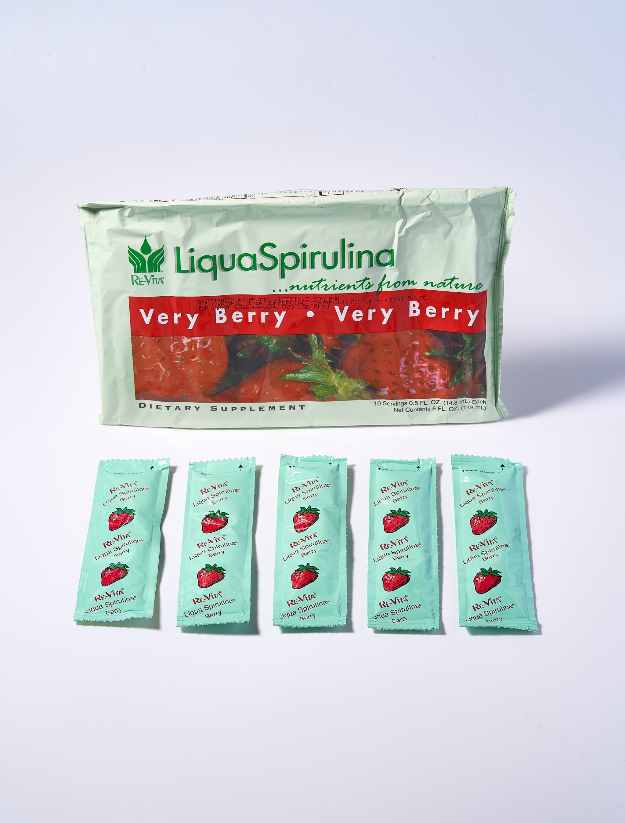 Very Berry LiquaSpirulina Essential Pack 60 Servings