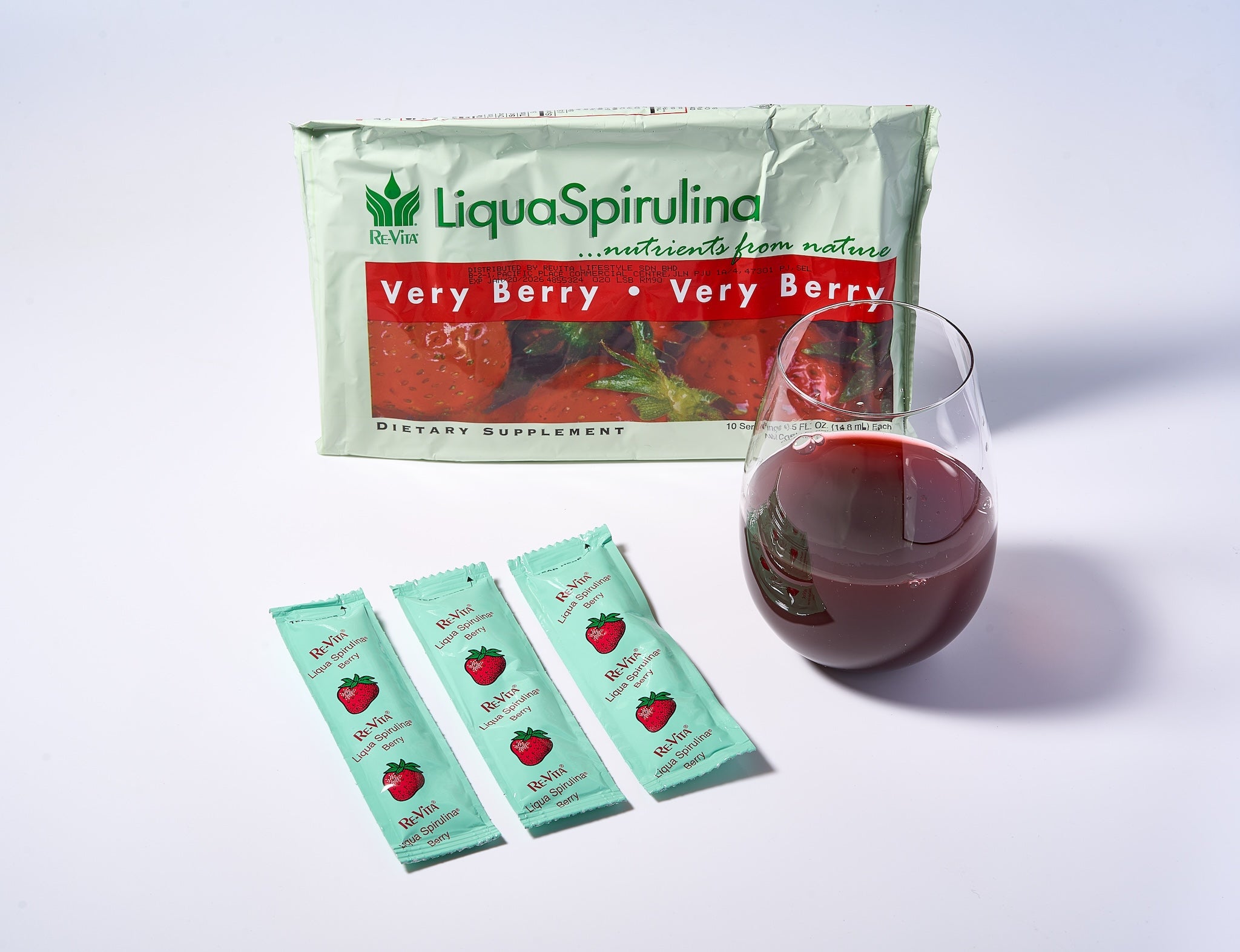 Very Berry LiquaSpirulina Essential Pack 60 Servings